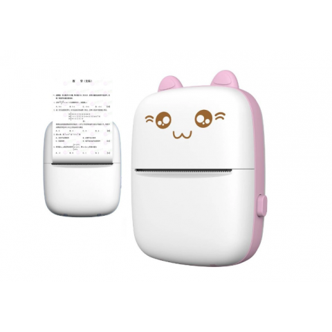 Mini fotoaparatas Print Camera HURC9 su spausdintuvu vaikams rožinis (pink)